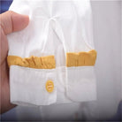 Gorgeous White Peter - Pan Style Sunflower Button - Up Blouse - Cosparty