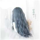 Gothic Blue Long Wavy Lolita Wig with Sweet Fringe and Ombre Color - Cosparty