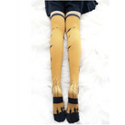 Gothic Halloween Stockings with Spooky Black and Orange Print - Cosparty