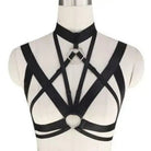 Gothic Inspired O - Ring Chest Harness with Spandex Straps - Cosparty