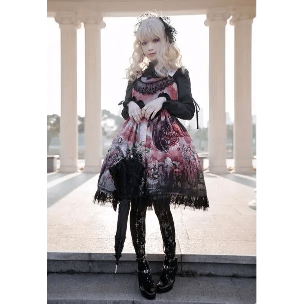 Gothic Lolita Medieval Themed Dress with Dark Victorian Influences - Cosparty