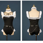 Gothic Priestess Inspired Belted Bodysuit for Dark Occult Aesthetic - Cosparty