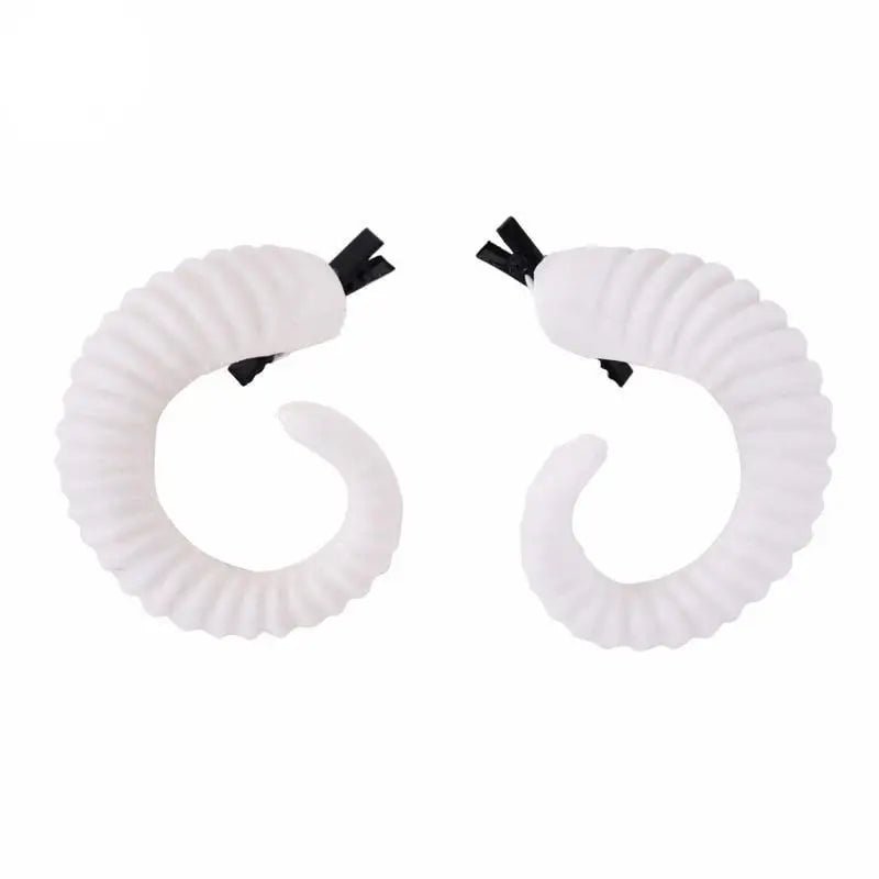 Gothic Ram Horns Hair Clips for Occult and Pagan Themes - Cosparty