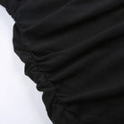 Gothic Winter Dress with White Fur Cuffs and Hemline - Cosparty