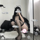 Grey and White Bowknot Lingerie Set for Comfortable Fit - Cosparty