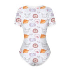 Grey Unisex Adult Onesie with Adorable Animal Print Design - Cosparty