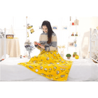 Gudetama Inspired Happy Egg Yolk Fuzzy Throw Blanket - Cosparty