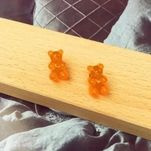 Gummy Bear Resin Earrings in Assorted Delicious Colors - Cosparty