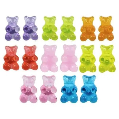 Gummy Bear Resin Earrings in Assorted Delicious Colors - Cosparty