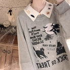 Halloween Inspired Collared Blouse Length 59cm for Year - Round Wear - Cosparty
