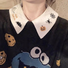 Halloween Inspired Collared Blouse Length 59cm for Year - Round Wear - Cosparty