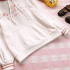 Hand Embroidered Japanese Kitten Hoodie for Kawaii Fashion Lovers - Cosparty