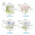 Hand Painted 3D Ceramic Floral Mug for an Elegant Morning Routine - Cosparty