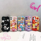 Handmade Kawaii Anime Girl 3D Phone Case with Sweet Cabochons - Cosparty