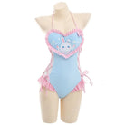 Happy Bunny High Quality Ruffled Adult Onesie Romper and Swimsuit - Cosparty
