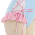 Happy Bunny High Quality Ruffled Adult Onesie Romper and Swimsuit - Cosparty