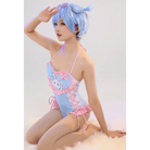 Happy Bunny High Quality Ruffled Adult Onesie Romper and Swimsuit - Cosparty