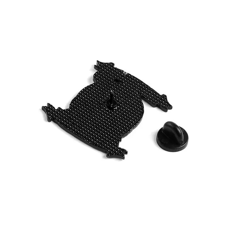 Happy Halloween Enamel Pin with Cute Black Cat and Jack - o - Lantern - Cosparty