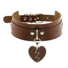 Heart Breaker Vegan Leather Choker for Kinky Princesses - Cosparty