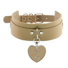 Heart Breaker Vegan Leather Choker for Kinky Princesses - Cosparty