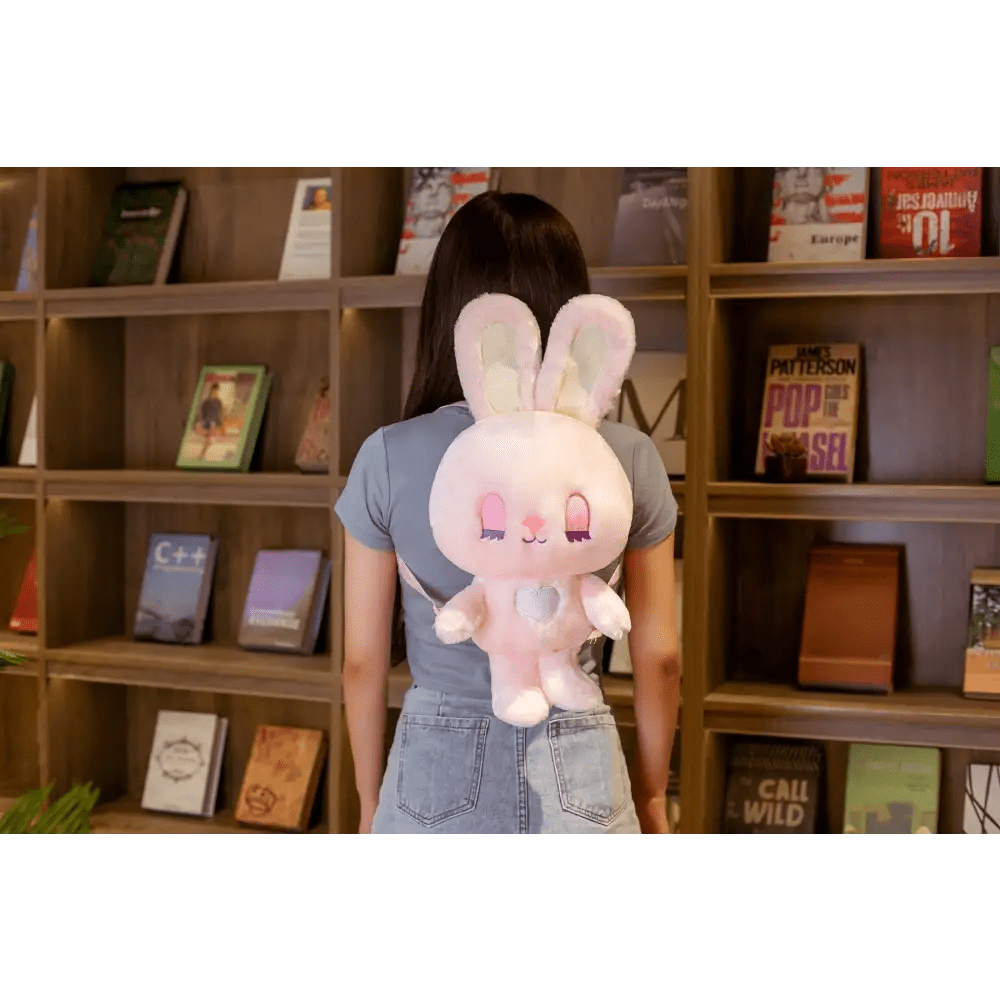Heavenly Bunny Backpack in Velvety Soft Fabric for Cuddly Comfort - Cosparty