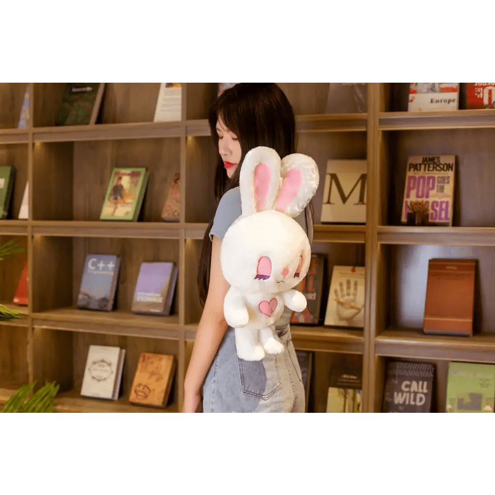 Heavenly Bunny Backpack in Velvety Soft Fabric for Cuddly Comfort - Cosparty