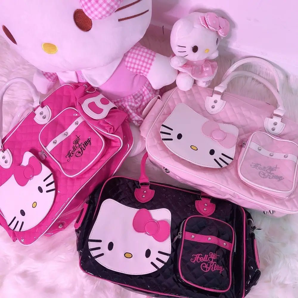 Hello Kitty Large Size Duffle Bag in Vegan Leather Options - Cosparty