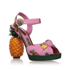 High Fashion Pink Pineapple Platform Sandals for Luxe Looks - Cosparty