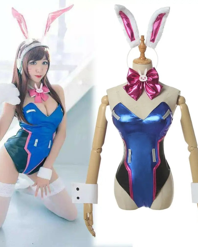 High Quality Holographic D.Va Overwatch Cosplay Bikini - Cosparty