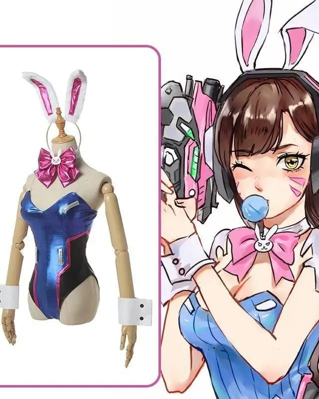 High Quality Holographic D.Va Overwatch Cosplay Bikini - Cosparty