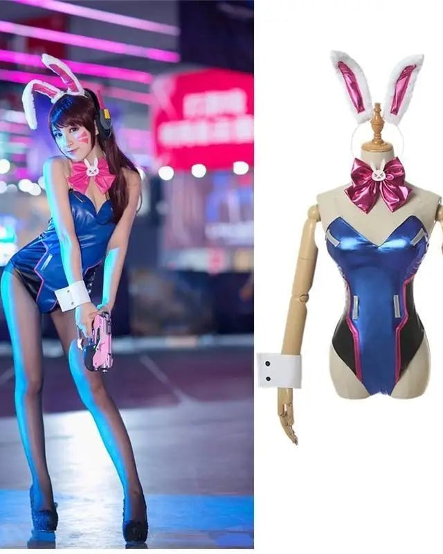 High Quality Holographic D.Va Overwatch Cosplay Bikini - Cosparty