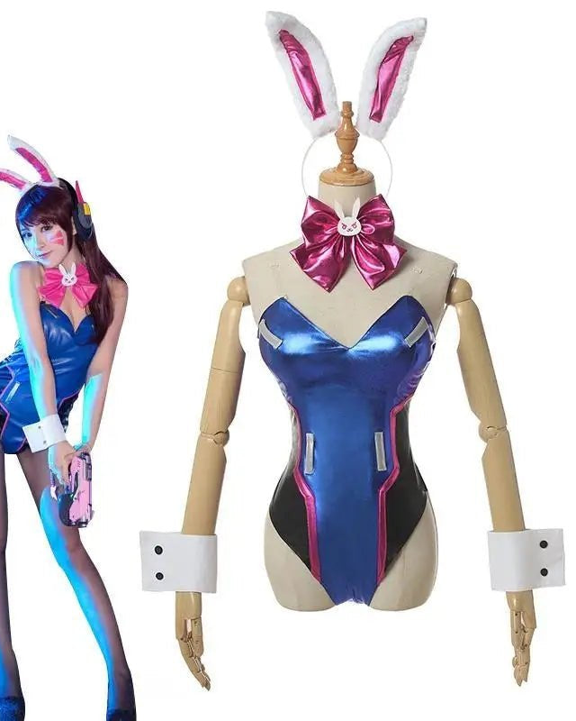High Quality Holographic D.Va Overwatch Cosplay Bikini - Cosparty