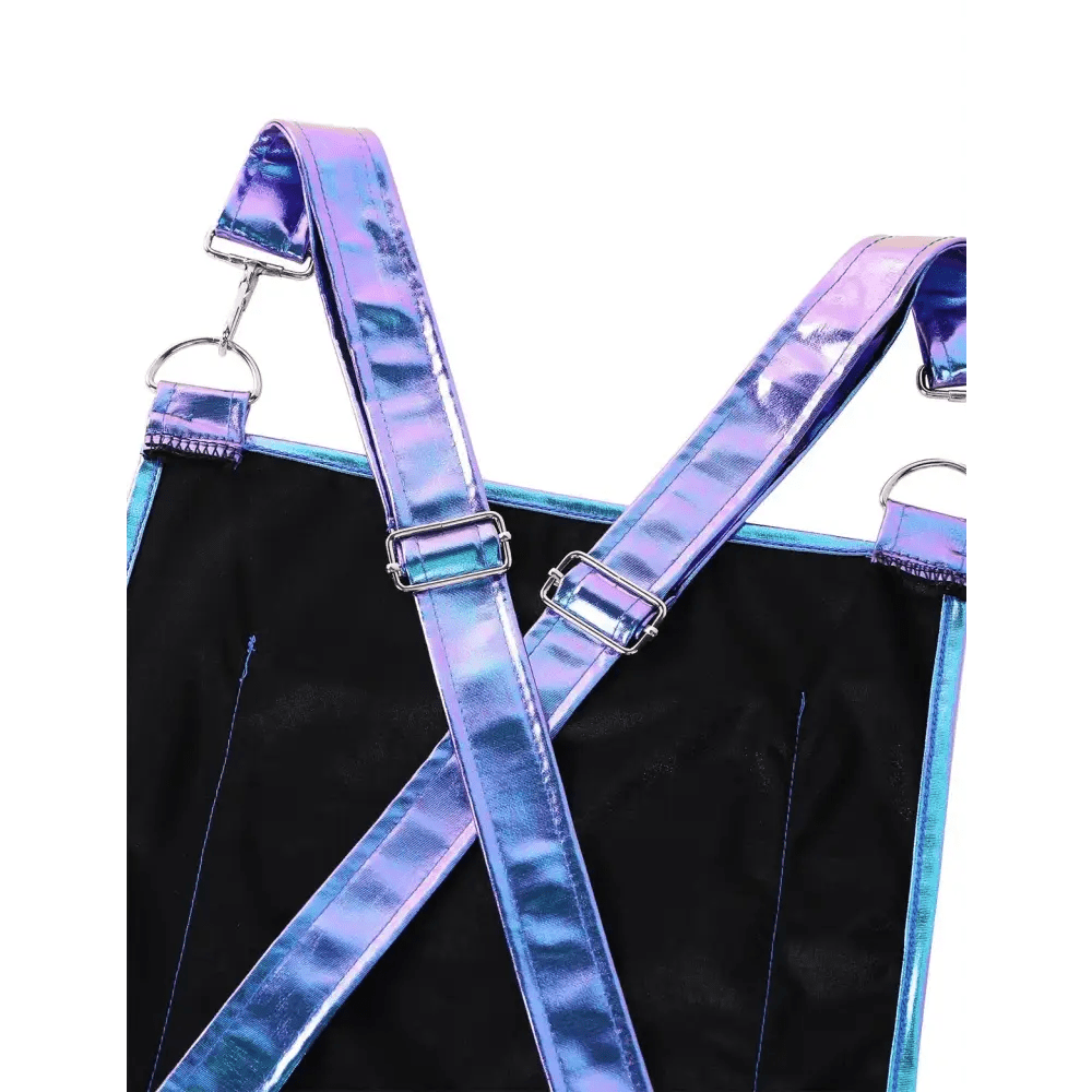 Holographic Suspender Overall Jumper Dress in New Condition - Cosparty