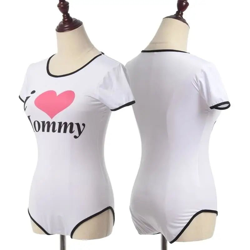 I Love Mommy Adult Onesie for Girly Girls and Little Boys - Cosparty