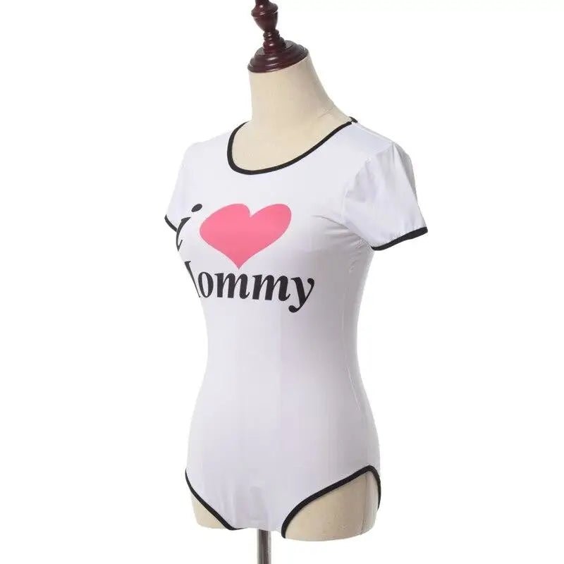 I Love Mommy Adult Onesie for Girly Girls and Little Boys - Cosparty