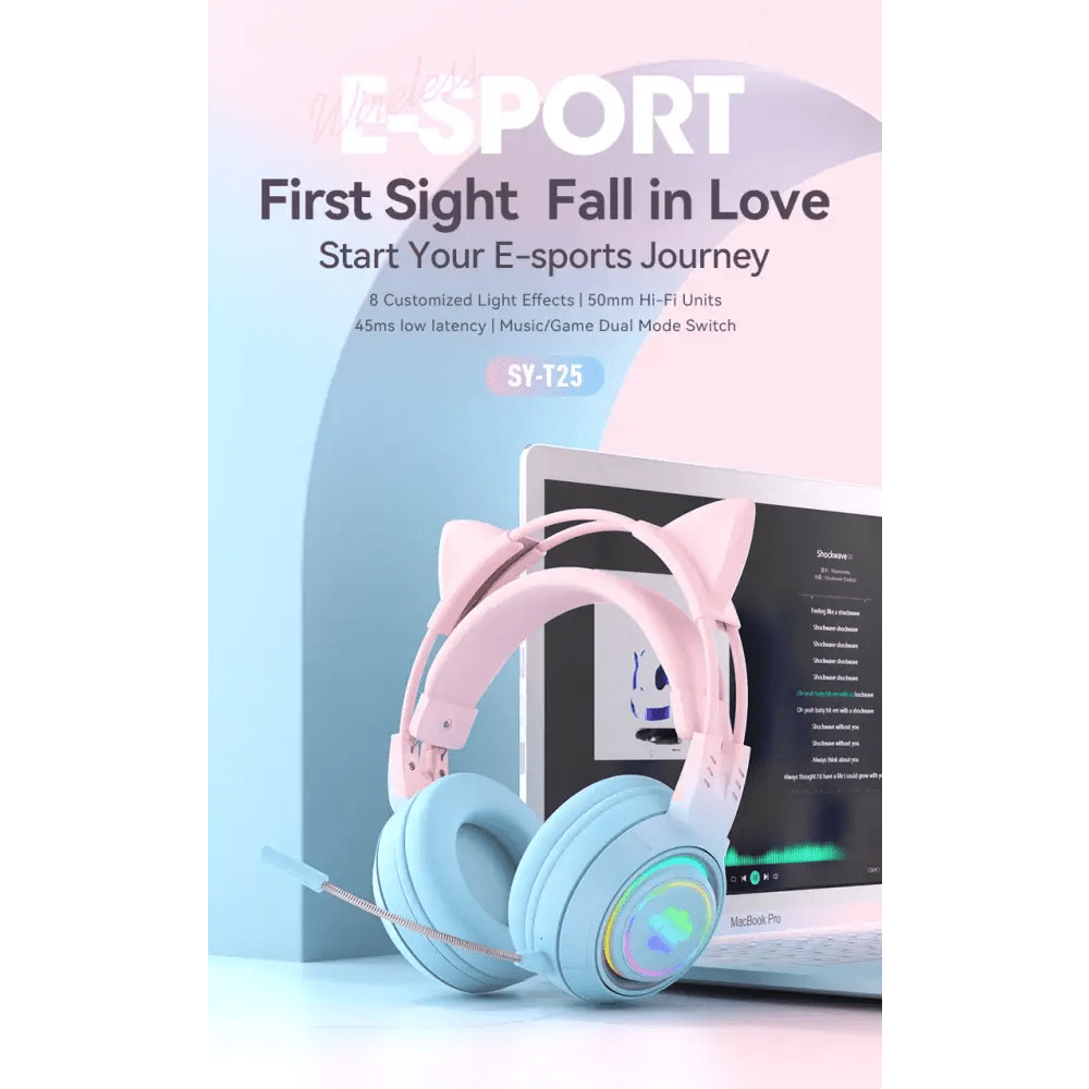 Interchangeable Deer Antler Neko Headset for Gamers and Streamers - Cosparty