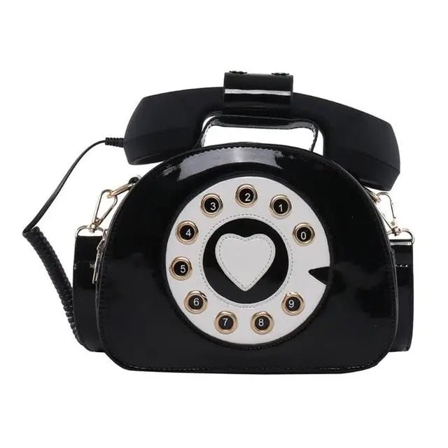 Intricately Detailed 3D Rotary Telephone Handbag in Multiple Colors - Cosparty