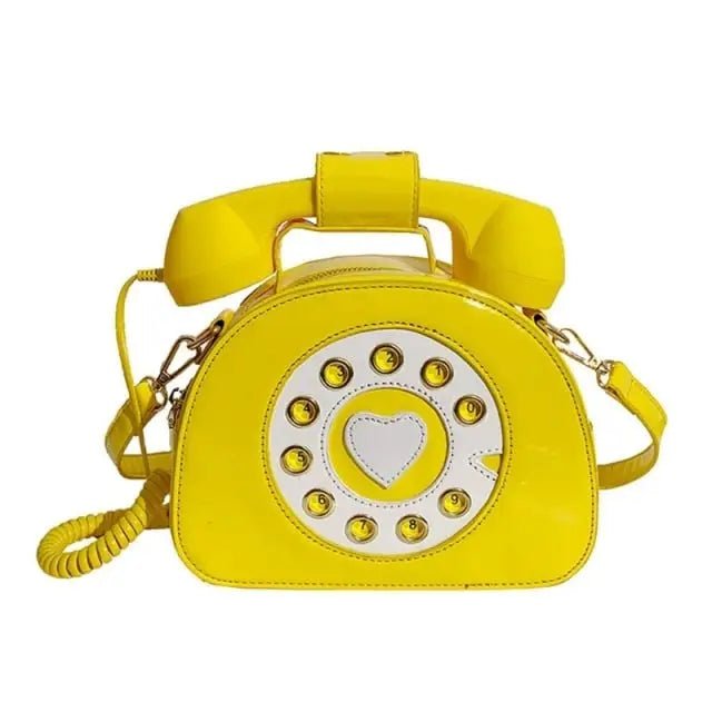 Intricately Detailed 3D Rotary Telephone Handbag in Multiple Colors - Cosparty
