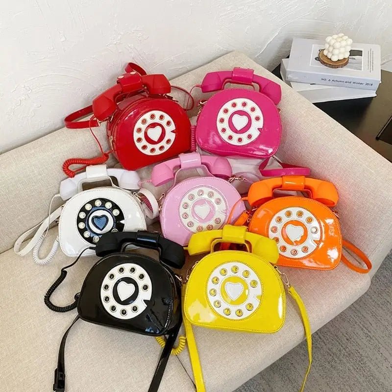Intricately Detailed 3D Rotary Telephone Handbag in Multiple Colors - Cosparty