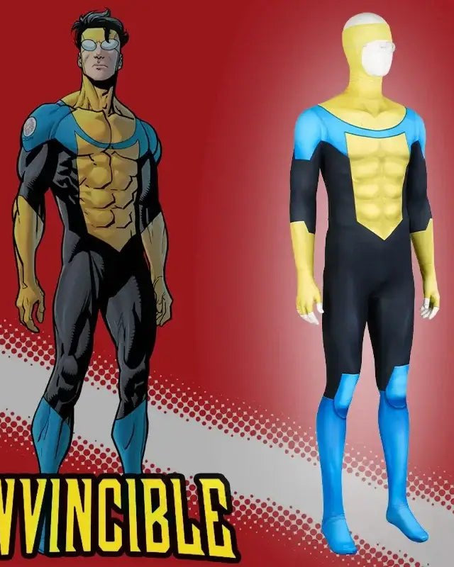 Invincible Mark Grayson Printed Cosplay Costume Suit - Cosparty