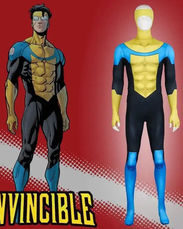 Invincible Mark Grayson Printed Cosplay Costume Suit - Cosparty