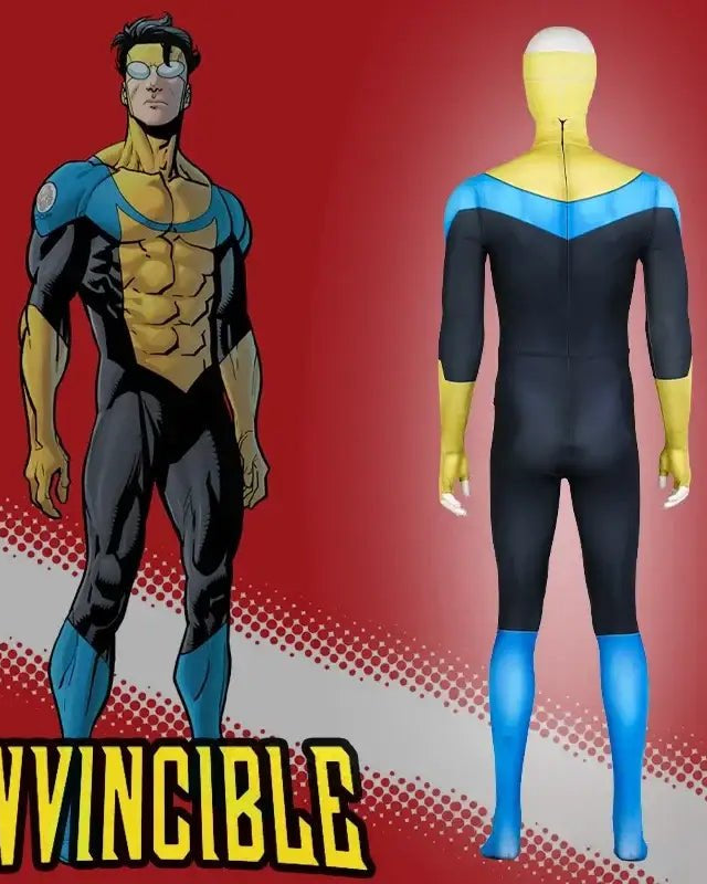 Invincible Mark Grayson Printed Cosplay Costume Suit - Cosparty