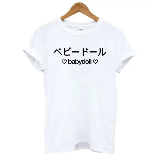 Japan Inspired Babydoll Tee with Adorable Heart Design - Cosparty