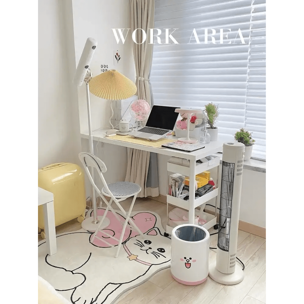 Kawaii Angelic Kitten Floor Mat for Bedroom and Bathroom Decor - Cosparty