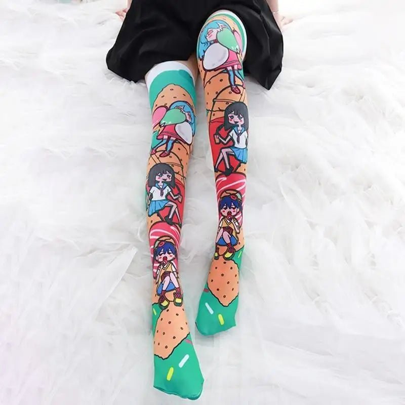 Kawaii Anime Food Inspired Colorful Socks - Cosparty