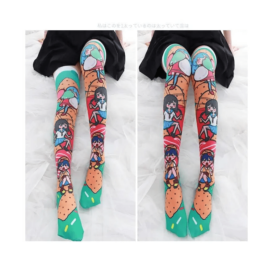 Kawaii Anime Food Inspired Colorful Socks - Cosparty