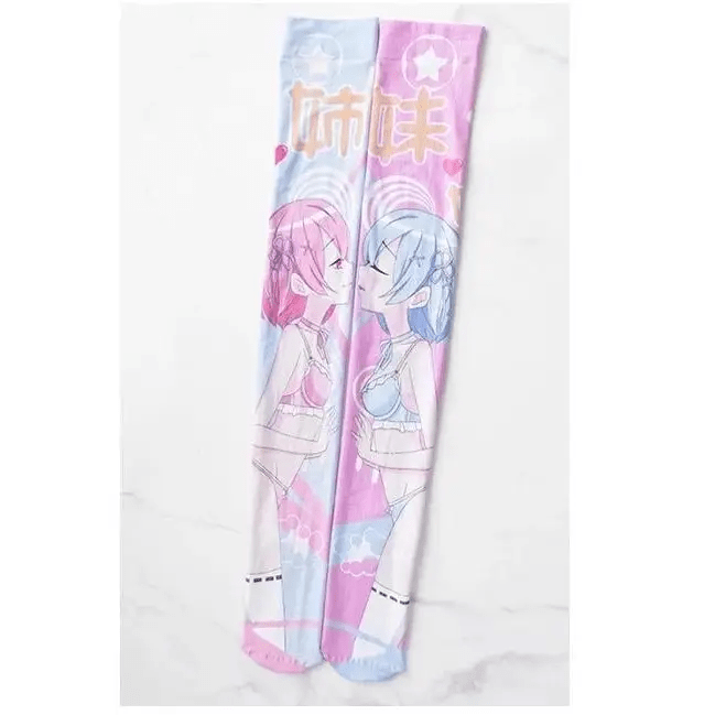 Kawaii Anime Inspired Stockings in Pastel Fairy - Kei Prints 28334609 - 1 - One - Size - Cosparty