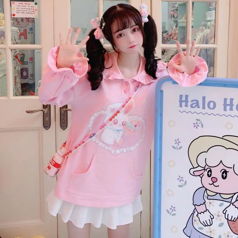 Kawaii Baby Bun Hoodie with Ice Cream Design for Little Ones - Cosparty