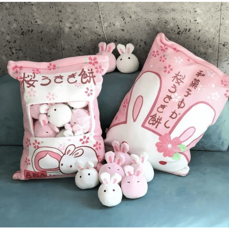 Kawaii Baby Buns Plushie Bags for Cosparty Fun - Cosparty