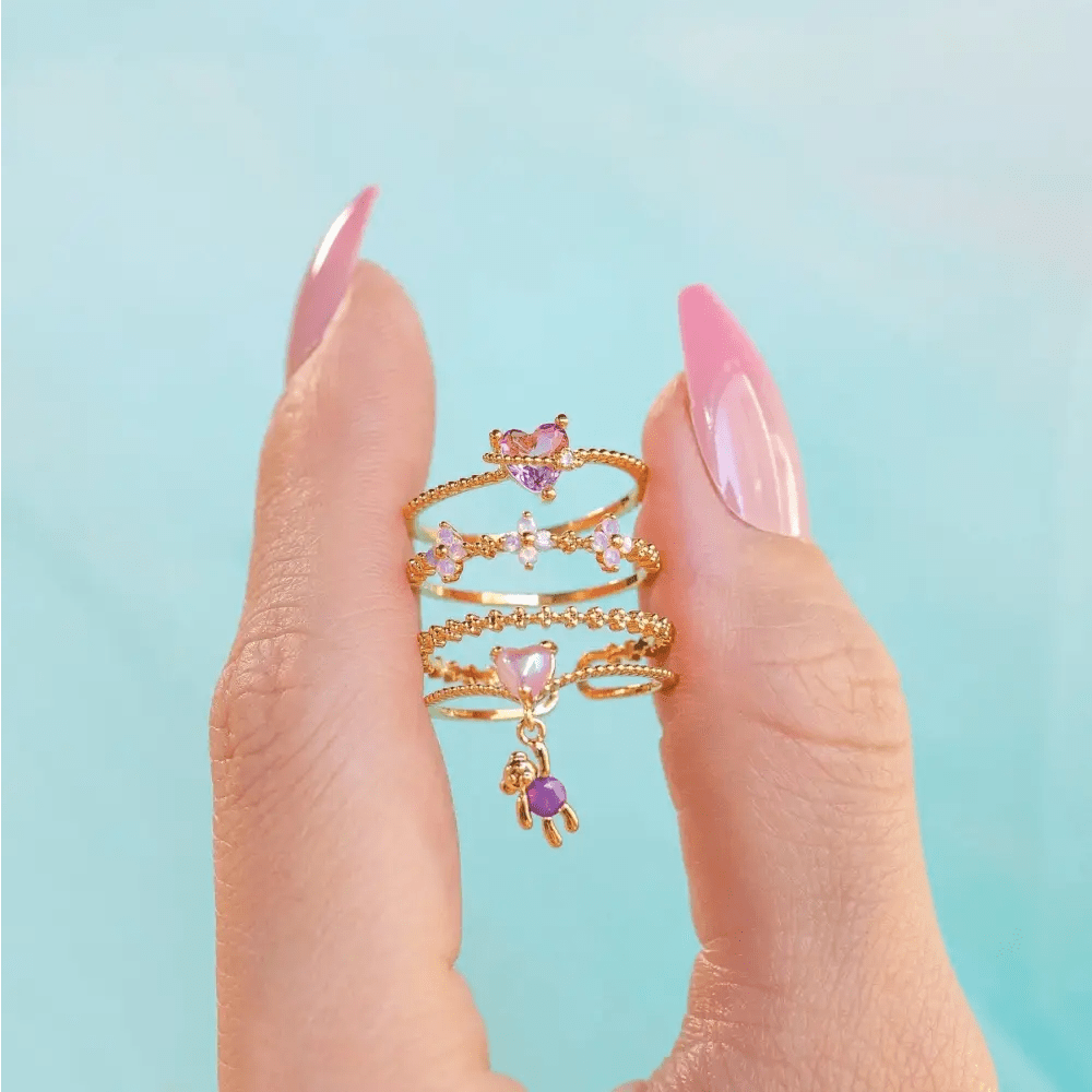 Kawaii Babydoll Rings for Whimsical Stacking and Playful Style - Cosparty